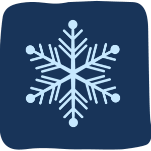 Image of a snowflake with 6 points